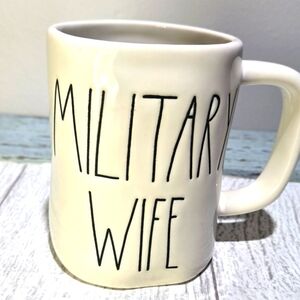 Rae Dunn Artisan Collection MILITARY WIFE Mug By Magenta. USA. Patriotic